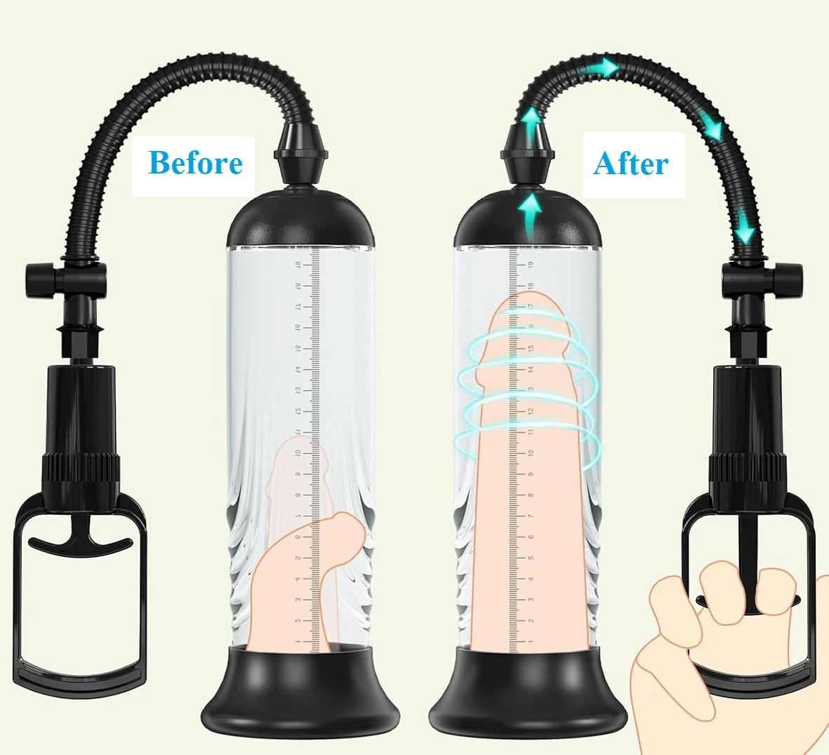penis pump before and after